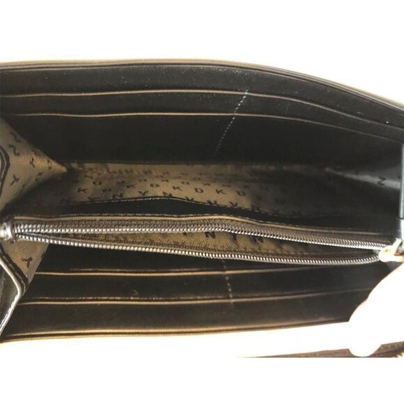 DKNY Donna Karan R3261060 Gansevoort Quilted Plum Leather Zip Around Wallet - Picture 8 of 8